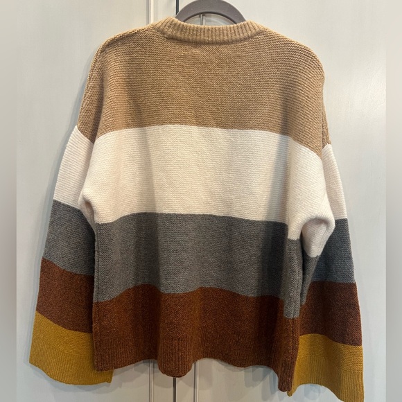 NWT Madewell striped sweater. Very stylish. Size L - Picture 2 of 4